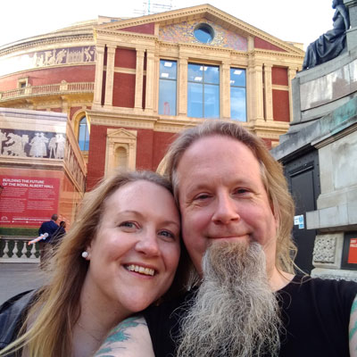 Sam and David at the Albert Hall